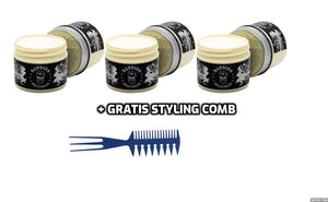 Bandido Cream Pomade 3 Stuks + Gratis Styling Comb