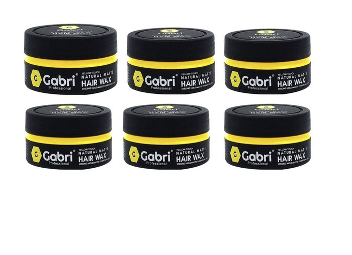 Gabri Yellow Touch Natural Matte Hair Wax 6 stuks