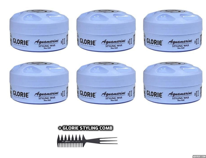 Glorie Aquamarine Styling Wax Firm Hold 6 stuks